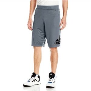 M Adidas Men's Athletic Athleisure Workout Shorts in Gray and Black Sportswear
